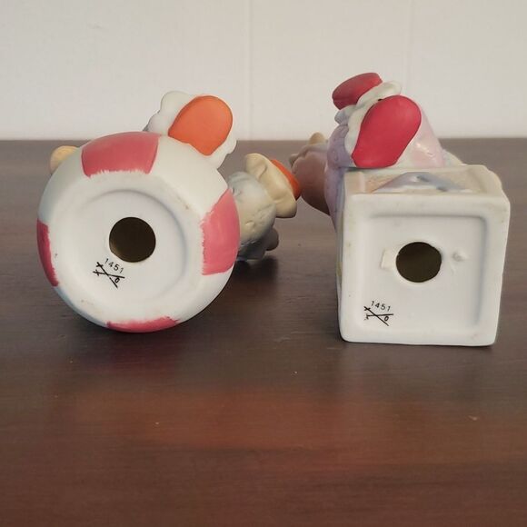 Vintage Set of 2 Homco Baby Ceramic Clown Figurines 1980 - #1451 - Picture 9 of 9